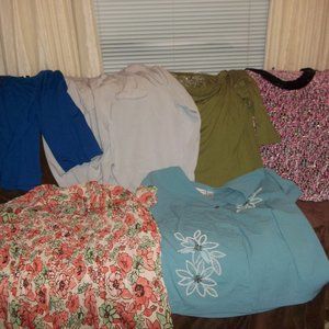 6 Women's Shirts Size 2X
